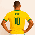 Camiseta Seleção Brasileira Torcedor Nome E Numero Personalizado 