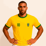 Camiseta Seleção Brasileira Torcedor Nome E Numero Personalizado 
