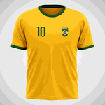 Camiseta Seleção Brasileira Torcedor Nome E Numero Personalizado 