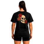 Camsieta Ovesized Feminina Fitness Caveira Mexicana 