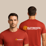 Camiseta Manga Curta de Uniforme para Eletricista 
