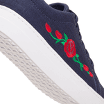 Tênis Siena Bordado Flor Dk Shoes Jeans Escuro