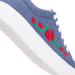 Tênis Siena Bordado Flor Dk Shoes Jeans Claro