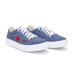 Tênis Siena Bordado Flor Dk Shoes Jeans Claro