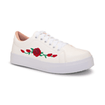 Tênis Siena Bordado Flor Dk Shoes Branco