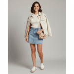 SlipOn Feminino Ziper Lateral DK Shoes Branco Rose Couro