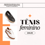 Kit 2 pares Slip e Casual Feminino