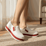 Tênis Slip on Zíper Costura Frontal Sola alta Dk Shoes Vermelho