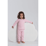 Pijama de Bebê em Cotton Liso com Calça e Manga Comprida