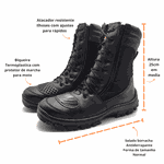 Coturno Militar Unissex Extra Leve 4009 Preto