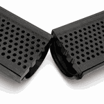 GRELHA FURADINHA E SUPORTE COLETOR PRETO 10 CM