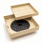 RALO INVISIVEL QUADRADO 11X11 BEGE