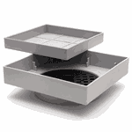 RALO INVISIVEL QUADRADO 11X11 CINZA