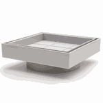 RALO INVISIVEL QUADRADO 11X11 CINZA