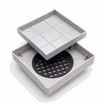 RALO INVISIVEL QUADRADO 11X11 CINZA