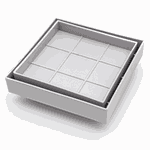 RALO INVISIVEL QUADRADO 11X11 CINZA