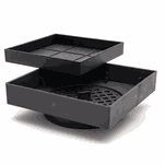 RALO INVISIVEL QUADRADO 11X11 PRETO