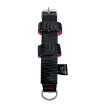 Coleira Forte 30mm- Preto/Rosa