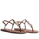 Sandália Anacapri Slim Pingente Animal Print