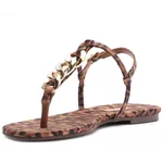 Sandália Anacapri Slim Pingente Animal Print