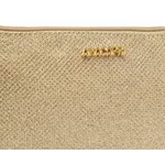 Bolsa AnaCapri Crossbody Baguete Média Dourada Glitter