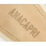 Sandália Anacapri Salto Bloco Gáspea Recortes Branca