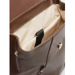 Mochila Arezzo Marrom Intense Couro Grande Bolsos