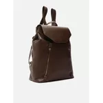 Mochila Arezzo Marrom Intense Couro Grande Bolsos