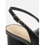 Scarpin Arezzo Preto Couro Bico Fino Slingback