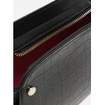 Bolsa Arezzo Tiracolo Preta Croco Pequena Textura