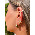 BRINCO ARGOLA GOTA BANHADO A OURO