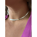 CHOKER FITA BANHADA A RODIO BRANCO