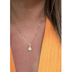 COLAR PINGENTE NOSSA SENHORA CRAVEJADO BANHADO A OURO 