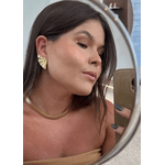BRINCO LEQUE BANHADO A OURO 