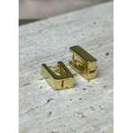BRINCO ARGOLA RETANGULAR GR BANHADO A OURO