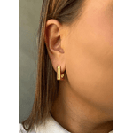 BRINCO ARGOLA RETANGULAR GR BANHADO A OURO