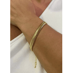 PULSEIRA MALHA GR BANHADO A OURO 