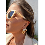 BRINCO ARGOLA TRIPLA GR M BANHADO A OURO 