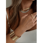 BRACELETE LISO MAXI BANHADO A OURO 