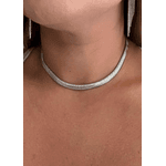 CHOKER MALHA MÉDIA RÓDIO BRANCO 