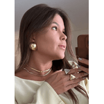 BRINCO BOTAO MAXI BANHADO A OURO