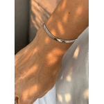 PULSEIRA FITA BANHADO A RODIO BRANCO