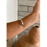 BRACELETE TUBO LISO GR BANHADO A RÓDIO BRANCO