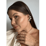 BRINCO EAR CUFF GOTAS BANHADO A OURO