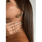 BRINCO EAR CUFF GOTAS BANHADO A OURO