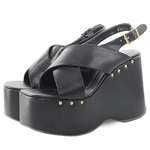 Sandália Feminino Anabela Plataforma 182178 Floter Preto