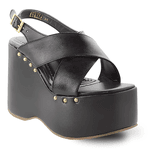 Sandália Feminino Anabela Plataforma 182178 Floter Preto