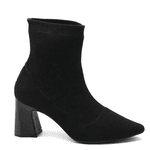 Bota Cano Baixo Salto Grosso Meia 184000 Preto