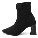 Bota Cano Baixo Salto Grosso Meia 184000 Preto