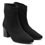 Bota Cano Baixo Salto Grosso Meia 184000 Preto